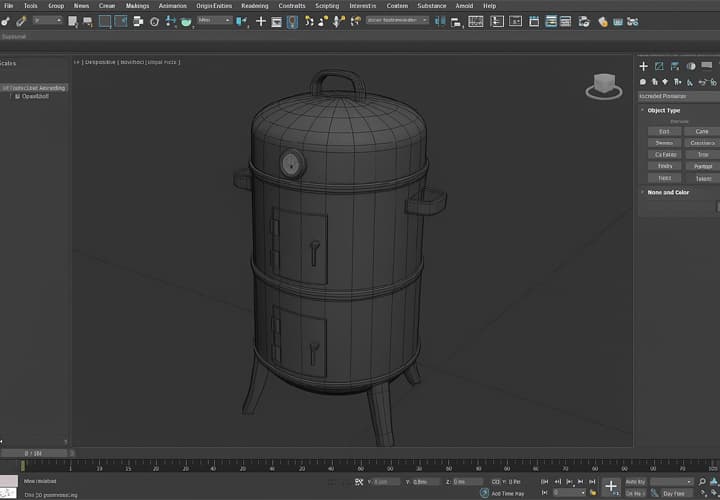 3D model visualization of custom BBQ grill design - ODM development process